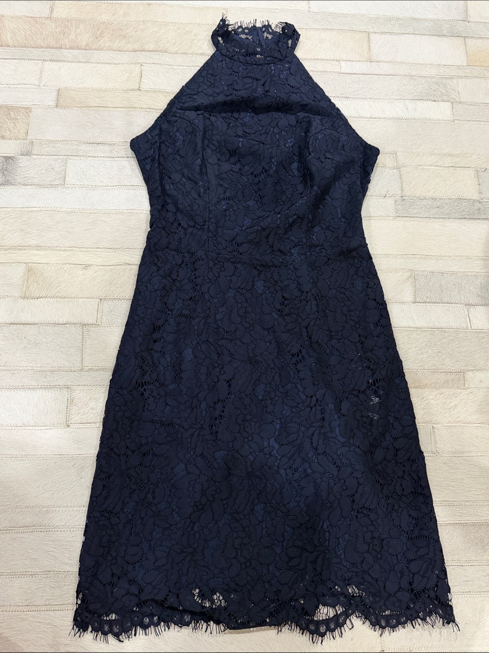BB Dakota Women’s Navy Lace Halter Dress